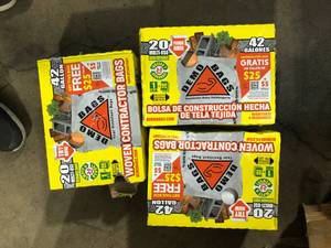 lot 56 image: Lot of Demobags 42-Gallon Contractor Heavy Duty Trash Bags (20-Count)   Customer Returns See Pictures