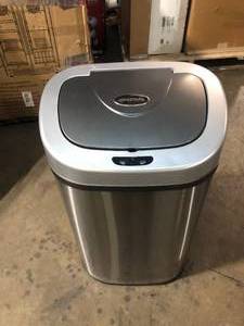 lot 58 image: NINESTARS 21 Gal. Auto-Open Infrared Trash Can   Customer Returns See Pictures
