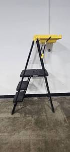 lot 12 image: Cosco 3-Step Folding Utility Ladder with Safety Tray