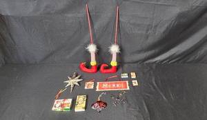 lot 22 image: Assorted Christmas Ornaments and Holiday Decor Collection