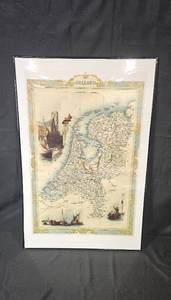 lot 29 image: Framed Holland Map Print 36x23 Inches