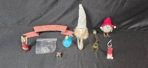 lot 57 image: Collection of Holiday Decor and Christmas Ornaments