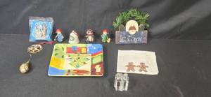 lot 71 image: Collection of Holiday Decor and Christmas Ornaments