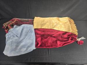 lot 96 image: Collection of Decorative Table Runners and Fabric Drapes