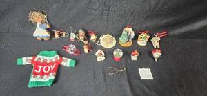 lot 101 image: Collection of Vintage Hallmark Christmas Ornaments and Sweater Decoration