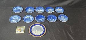 lot 106 image: Collection of Bing & Grondahl Christmas in America Collector Plates with 1995 Medtronic Plate