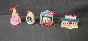 lot 110 image: Set of 4 Hallmark Keepsake Christmas Ornaments Including Madame Alexander Cinderella 1996