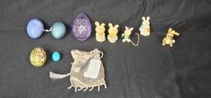 lot 120 image: Easter Bunny and Decorative Egg Figurine Collection