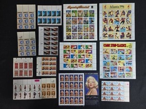 lot 180 image: Collection of Unused U.S. Postage Stamp Sheets and Blocks