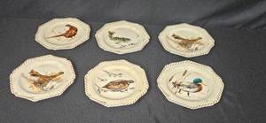 lot 195 image: Set of Lenox Riverwood Wildlife Salad Plates by Catherine McClung