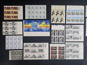 lot 202 image: Large Collection of Vintage US Postage Stamp Sheets and Blocks