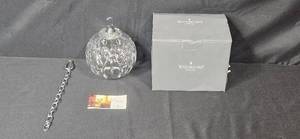 lot 210 image: Waterford Crystal Hanging Pendant Light with Chain and Box