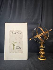 lot 226 image: Classic Decor Collectors Armillary Sundial with Box