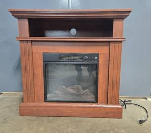 lot 227 image: Prokonian Electric Fireplace Media Console with Remote