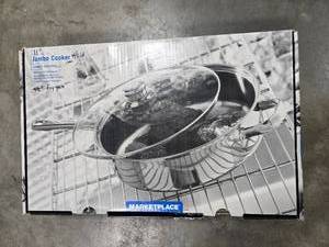 lot 234 image: Marketplace Classic Stainless 11 Inch Jumbo Cooker with Lid