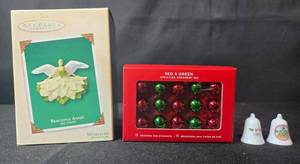 lot 260 image: Hallmark Miniature Holiday Ornament Collection with Porcelain Bells