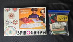 lot 279 image: Spirograph Drawing Set with Monopoly Game Pieces and Accessories