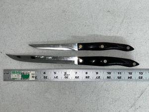 lot 42D image: Pair of Cutco 1721 Paring Knives with Black Handles