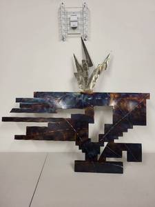 lot 31G image: T.A. CAD Designs Metal Abstract Wall Sculpture 33x29 Inches