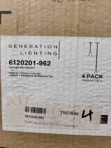 lot 35RC image: Generation Lighting One Light Mini-Pendant 4 Pack 6120201-962