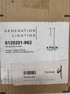 lot 38RC image: Generation Lighting One Light Mini-Pendant 4 Pack