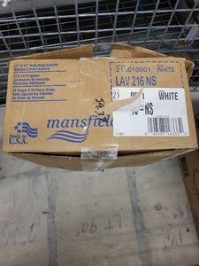 lot 42RC image: Mansfield 17 x 14 Oval Undercounter Vitreous China Lavatory Sink White