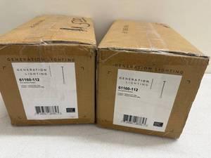 lot 72RC image: 2 Generation Lighting One Light Mini Pendant Fixtures 61160-112 Sealed