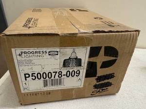 lot 76RC image: Progress Lighting Pendant Light Fixture P500078-009 in Box