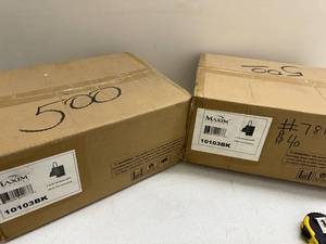 lot 81RC image: Lot of 2 Maxim Lighting 10103BK 1-Light Medium 60W Fixtures in Boxes