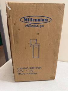 lot 84RC image: Millennium Atlanta Freestanding Bathroom Towel Holder, Model 2601 PBK, Sealed Box
