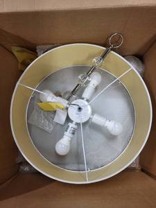 lot 7RC image: Ferguson 100W Medium Chandelier Pendant Light with White Shade