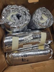lot 12RC image: Box of Quietflex R8.0 7-Inch x 5-Foot Flexible Ducts