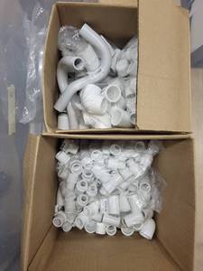 lot 18RC image: Bulk Lot of Assorted PVC Pipe Fittings and Elbows