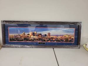 lot 7S image: Panoramic Framed Print of Phoenix, Arizona Skyline