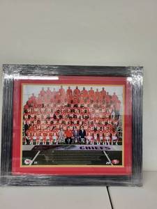 lot 8S image: Kansas City Chiefs Super Bowl LIV Team Framed Photo 23x21 In