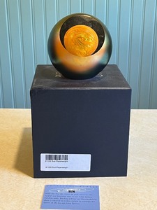 lot 10C image: Glass Eye Studio Celestial Series Sun Paperweight with Box