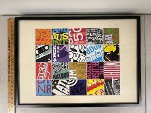 lot 1U image: Framed Pop Art Poster Collage