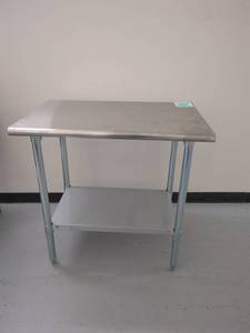 lot 2E image: Uline Stainless Steel Work Table NSF Approved H-7565