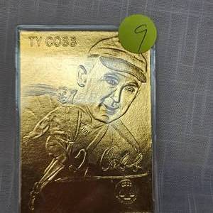 lot 9 image: 1996 Ty Cobb 22Kt Gold Performance Series Card