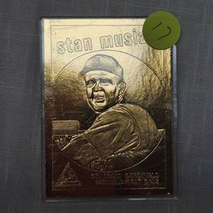 lot 17 image: 1996 Topps Stan Musial 22Kt Gold Foil Card