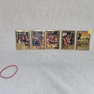 lot 21 image: 1999 UpperDeck 22Kt Michael Jordan, Set of 5