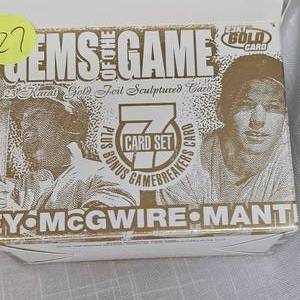 lot 27 image: 1998 Bleachers Genuine Gemstone Gems of the Game 23Kt(8 Cards)