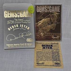lot 30 image: Derek Jeter Gems of the Game-Pearl Birthstone