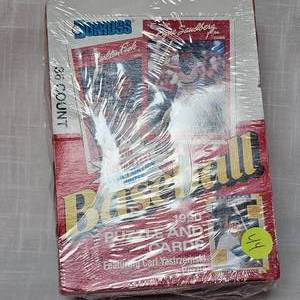 lot 44 image: 1990 Don Russ Full Box Baseball Cards in Cellophane