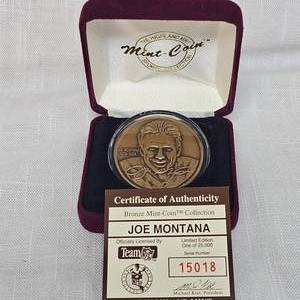 lot 48 image: Team NFL Joe Montana Bronze Coins #15018