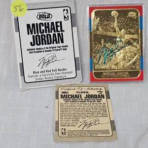 lot 56 image: Fleer Rookie 23Kt Gold Featuring Michael Jordan