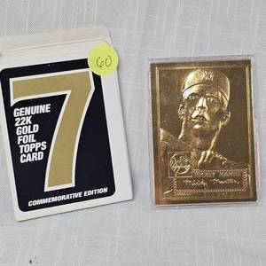 lot 60 image: Mickey Mantle Topps 22 Kt #014734