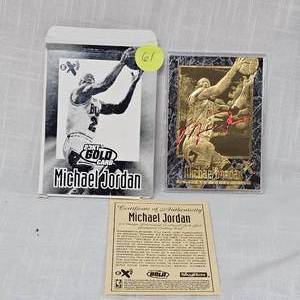 lot 61 image: Michael Jordan 23 Kt Bold Card