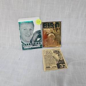 lot 64 image: 1997 Larry Bird 23Kt Gold Card