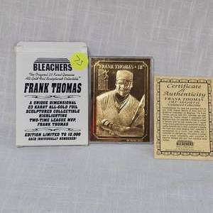 lot 73 image: 1995 Bleachers Frank Thomas 23Kt Card